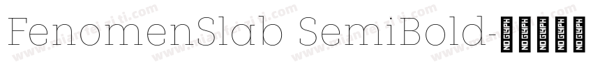 FenomenSlab SemiBold字体转换